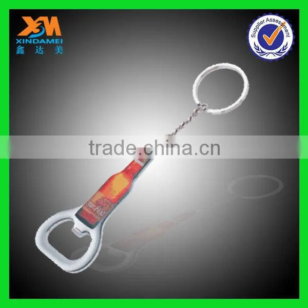 China Factory Supply Metal Alloy Key Shaped Bottle Opener Keyring photo-3