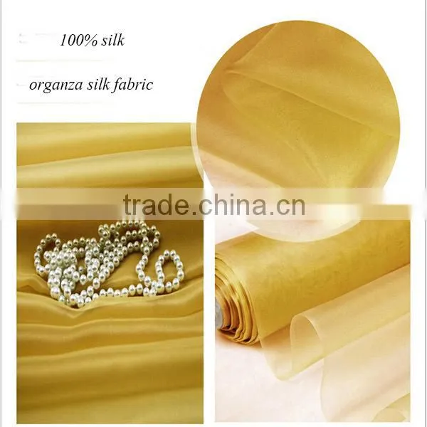 Fashion Custom 108cm Chinese Printed 100% Pure Silk Fabric /100% Silk Organza Fabric photo-2