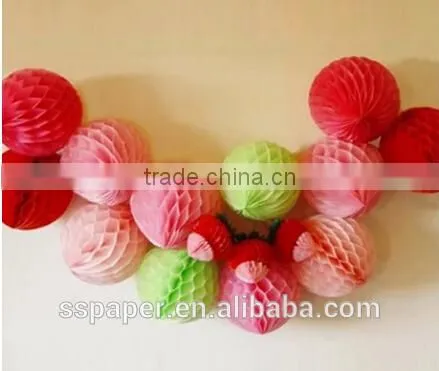 Big Tissue Paper Christmas Decoration Paper Honeycomb Ball for Latest Wedding Decoration photo-3