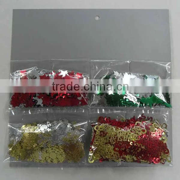 HOT SALE Multi-Colors 14G Foil PVC Christmas Party Table Confetti