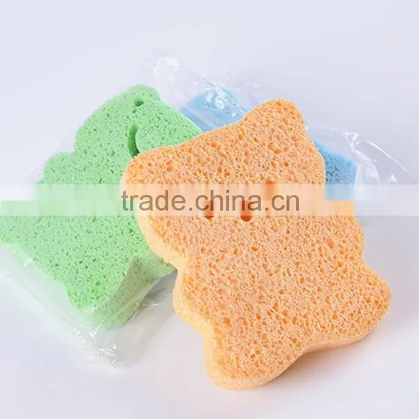 Creative Cute Cellulose Baby Sponge for Cosmetic Puff Cleaning Face Makeup Products photo-2