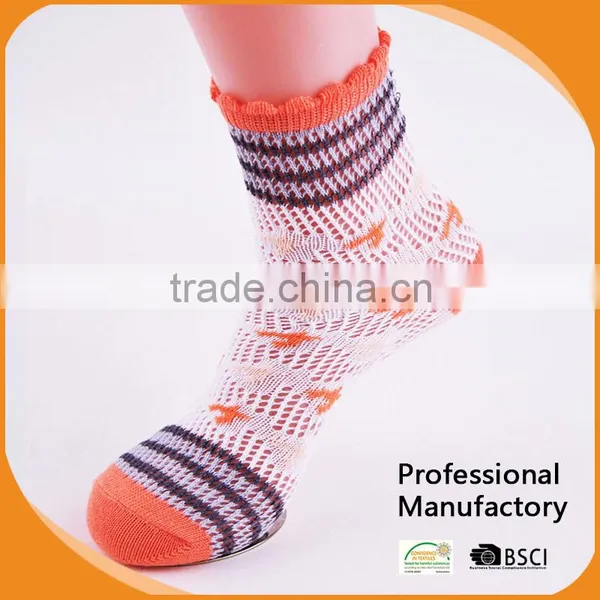 Socks Wholesale Lady Jaquard Rumi Socks With Pointelle Pattern/custom Sock photo-2