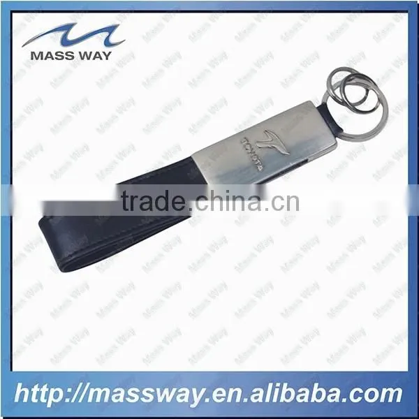 Blank Novely Customized Metal Red Color Leather Key Chain photo-5