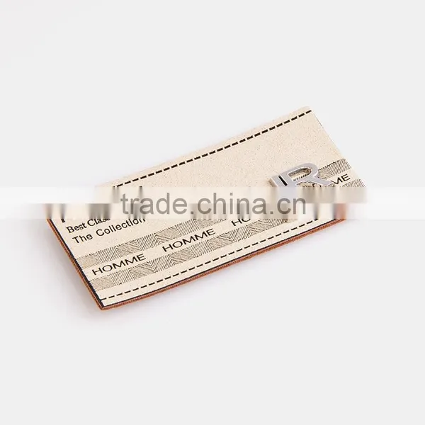 Popular Fashion Debossed Printing Brand Leather Patches for Man photo-4