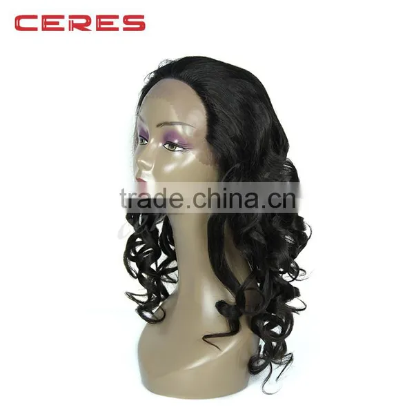 Stock Glueless Lace Front Wig Remy Hair Big Wave 100% Human Hair Lace Wig photo-2