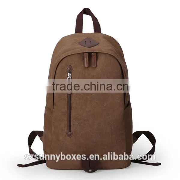 China Manufacturers Hidden Compartment Day Backpack Cotton Softback Leisure School Bag photo-4