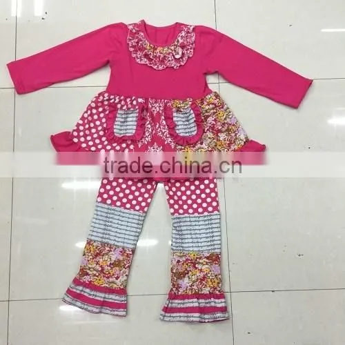 Little Girl Boutique Remake Clothing Set Girls Fall Boutique Outfits Valentine Baby Outfit Polka Dot Newborn Baby Girls Outfit