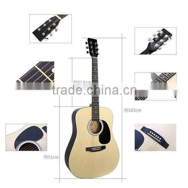 Rosewood Fingerboard Ash Plywood Acoustic Guitar photo-3