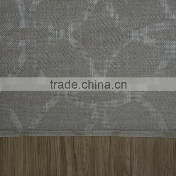 New Arrival 100% Polyesterhigh Taste Circle Design Linen Like Jacquard Curtain Fabric photo-4