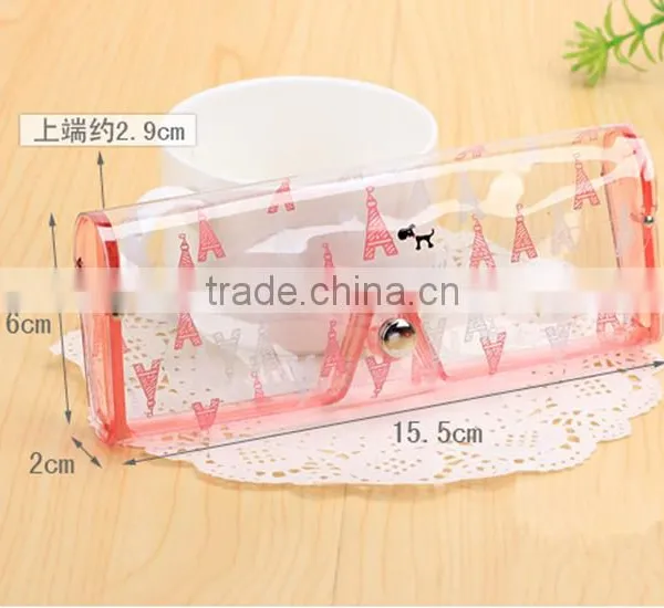Cartoon Clear PVC Pencil Case ,Transparent PVC Box For Pen