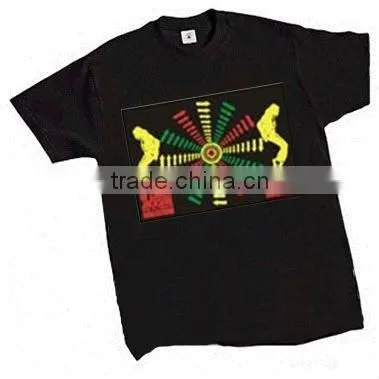 Electroluminescent /long Lifetime Sound Activated el T-shirt With Different Designs photo-5