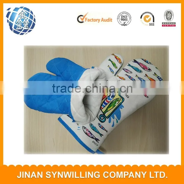 Baking Gloves Set Oven Mitts Home Textile Kitchen Heat Insulated Gloves photo-2