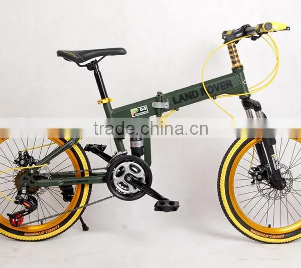 20-inch Folding Mountain Bike 21 Speed High-carbon Steel Full Suspension Folding Bike photo-2