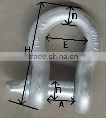 US Type Drop Forged Bolt Type Bow Shackle photo-3