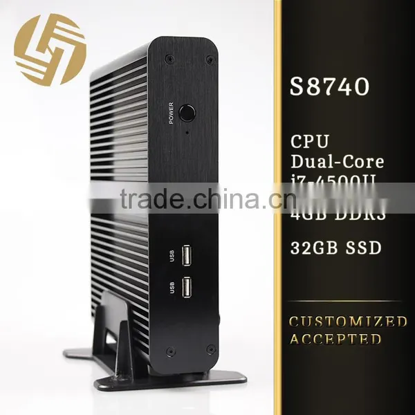 High Configuration Ubuntu Wifi i7 Barebone Black X86 Micro Computer