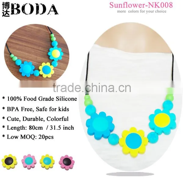 ASNZS EN71 BPA Free Silicone Beaded Baby Teething Necklace photo-4