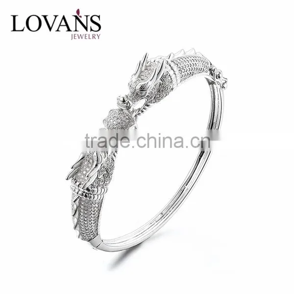 925 Sterling Silver Bangle Bracelet Bangle Stand Designs High Quality Jewelry Sbg384W photo-3