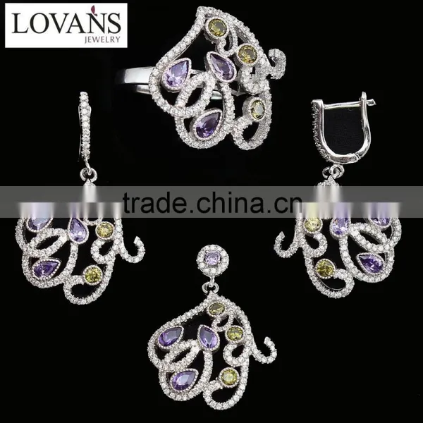 Powell Wholesale Jewelry Set Party Accessories Emerald Stone Ebay Europe All Product TZ-0250 photo-2