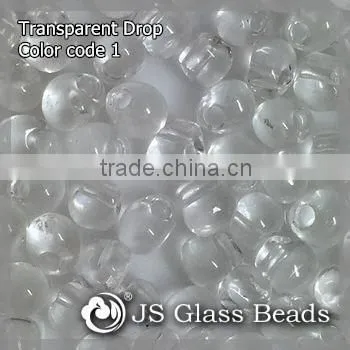 High Quality Fashion JS Glass Seed Beads - 1# Transparent Drop Beads For Garment & Jewelry