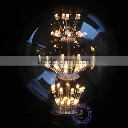 Diamond Led Light G125 Round Shape Fireworks Bulb E27 Brass photo-5