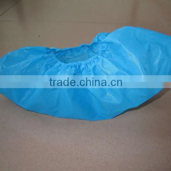 2015 New Disposable CPE Blue Protective Shoe Cover photo-5