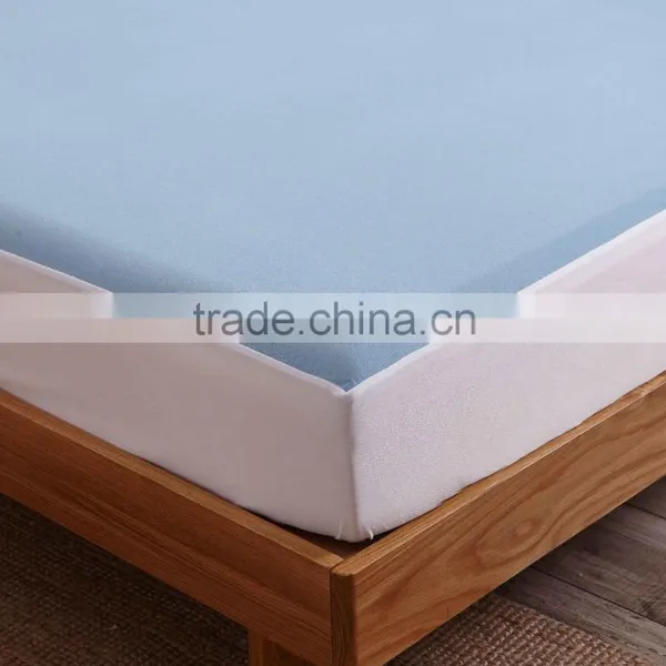 Blue PU Coated King Size Double Fitted Bed Sheets photo-3