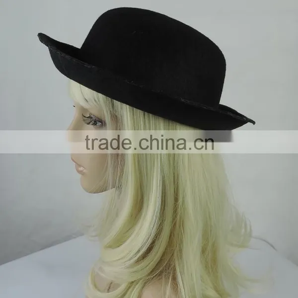 Black Bowler Hat Setting Cap Party or Usually Can Wear photo-5
