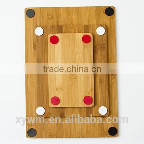 Reversible Bamboo Cutting Board Set With Non-Skid Silicone Corners photo-2