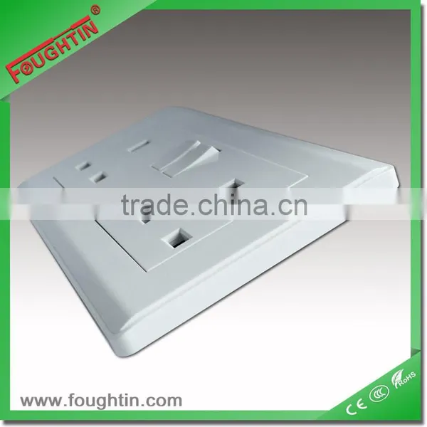 2gang Wall Switch Socket Plastic Plate Electrical Switches and Sockets photo-2