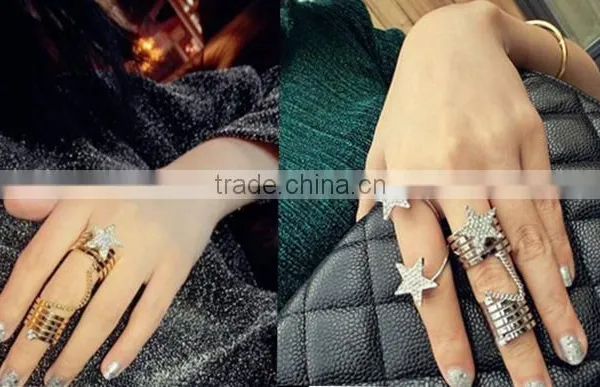 Stone Jewelry Rings Five-pointed Star Sex Ring photo-5