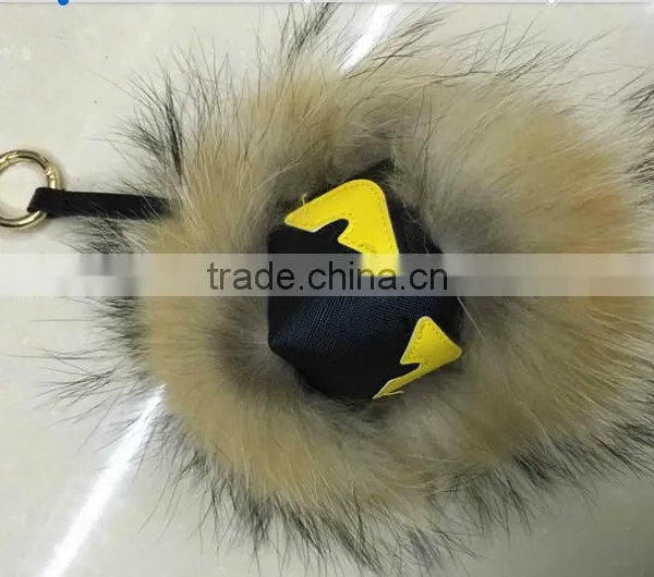 Wholesale Price Raccoon Fur Monster Keychain photo-3