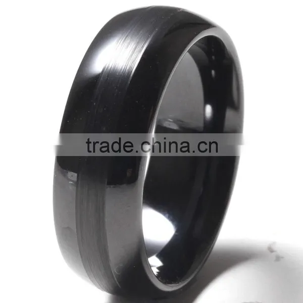 Wholesale Fashion Jewelry Grooved Tungsten Carbide Wedding Rings photo-2