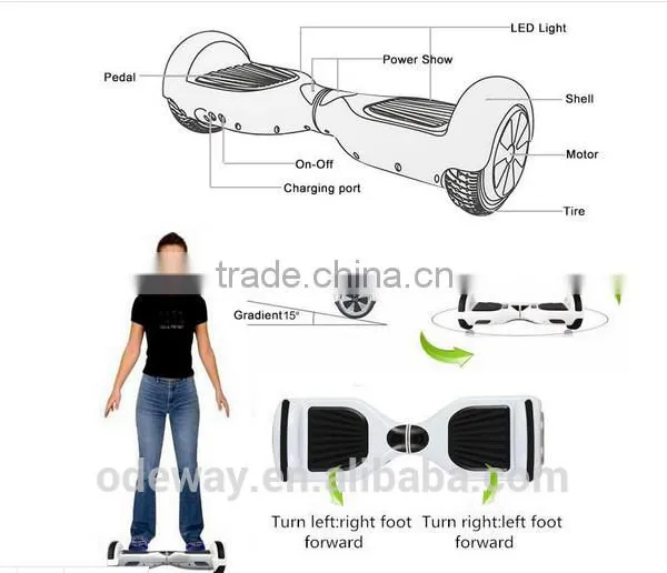 Cheap Smart Overboard Hover Board, Electric Skateboard photo-6