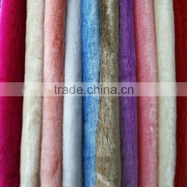 100% Polyester Knitting Long Pile pv Plush Fabric for Felt/lining/Upholstery photo-4