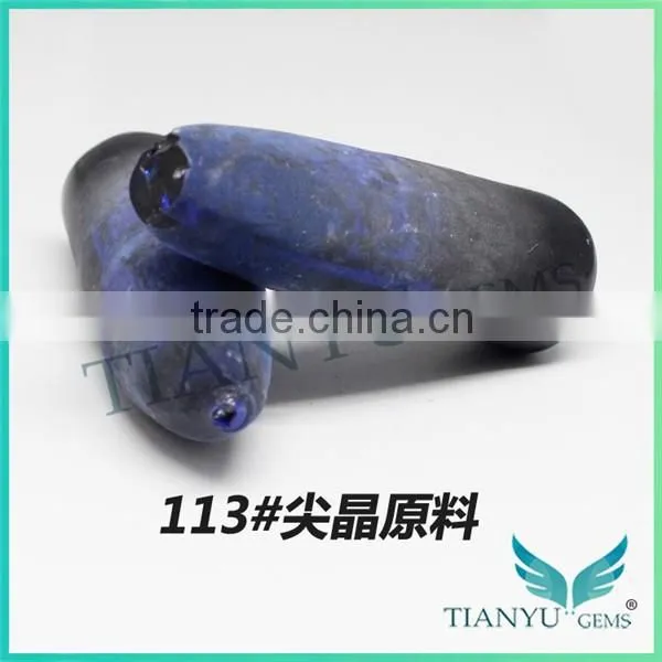 1.0mm-3.0mm Round Shape 113# Deep Blue in Burma Synthetic Spinel Gemstone photo-5