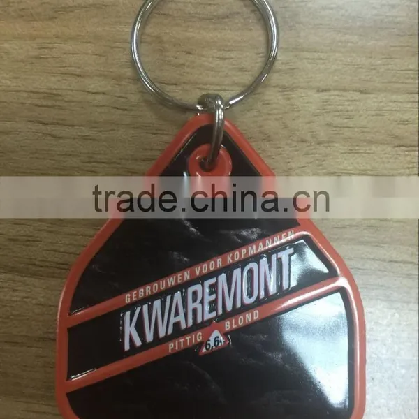 special shape cheap custom souvenir embossing metal keychain