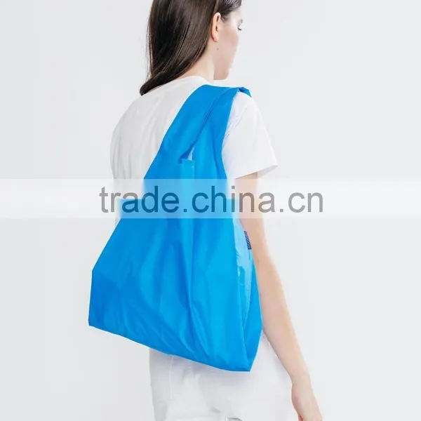 NYLON Reusable Grocery Shopping Bag Ripstop Nylon Tote Foldable Integrated Pouch photo-2