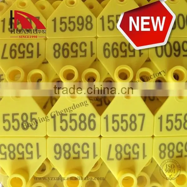 Livestock Ear Tag for Sheep /goat / Pig in Yellow 32*32 mm photo-4