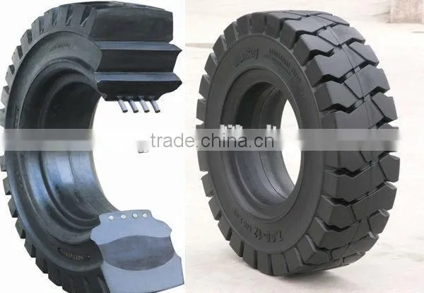Tyre Price List 7.00-12/5.00 Solid Rubber Tires/10 Inch Wheel Tyre/forklift Tyre/truck Trailer photo-3