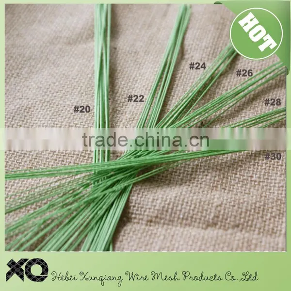 24 Gauge Green Floral Wire Paper Wrap photo-5