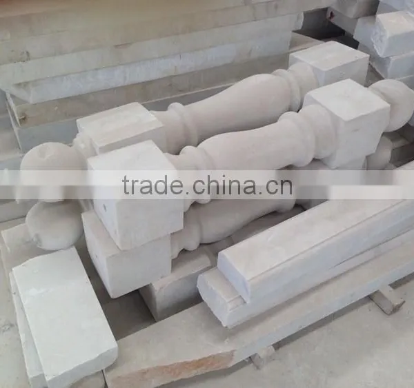 White Marble Baluster Light Stair Handrail photo-3