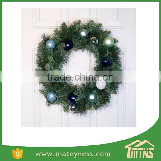 Moss Ball Mixed Pine Artificial Christmas Wreath Decorative photo-6