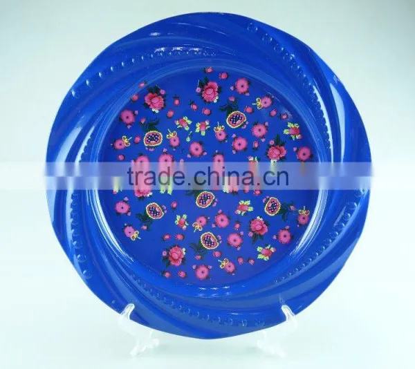 New Stainless Steel Decal and Spray Paint Plate Cast Iron Food Storage Dish Enamel Round Dish photo-5