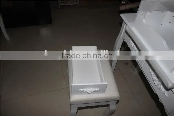 Living Room K/D Dressing Table Designs With Mirror And Stool Scream Color One Set Dresser Mail Package YD-C-1 Item 76*40*142cm photo-6