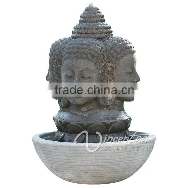 Fengshui Decoration Waterfall Natural Stone Buddha Face Fountain photo-3