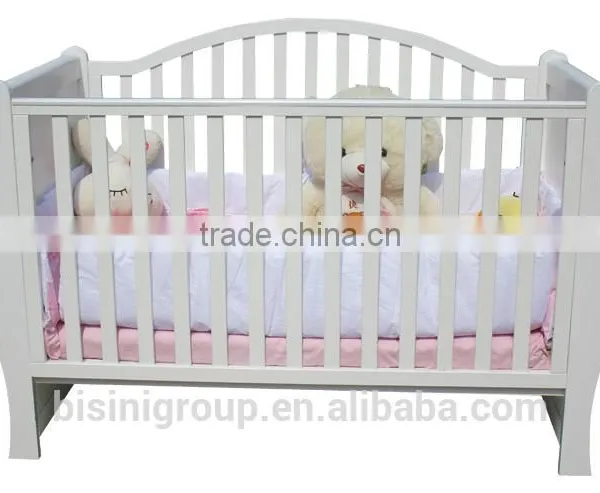European Style New Born Baby Bed, Wooden Baby Crib Multifunction Baby Crib Bed With Drawer photo-2