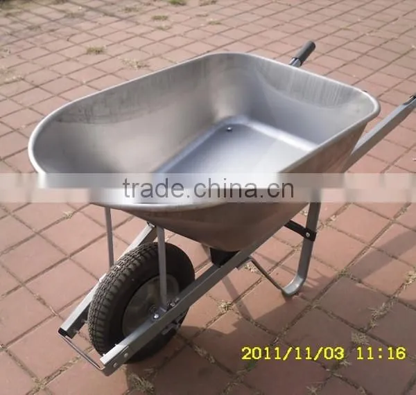 Galvanized European Garden Transport Cart Cheap Wheel Barrow photo-2