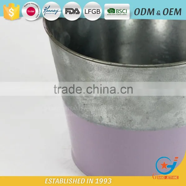 Galvanized Metal Decorative Planters Outdoor Decorative Beautiful Plant Pots photo-5