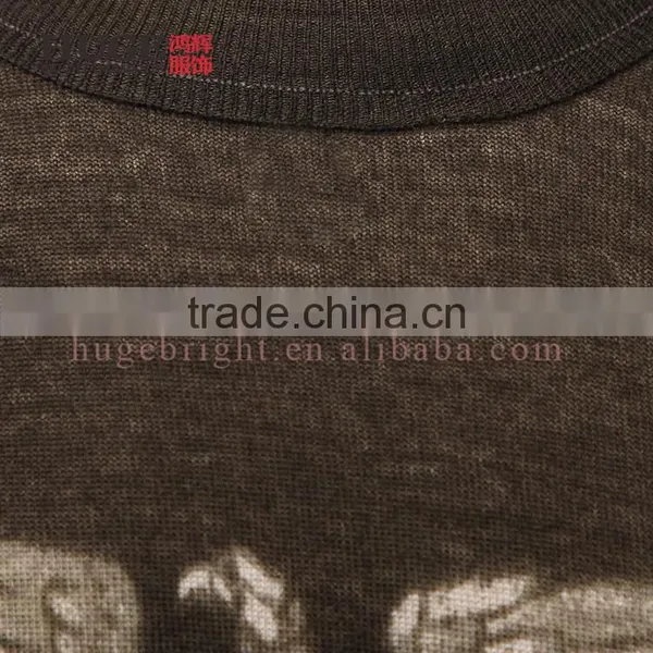 Men Eagle Pattern Intarsia Sweater, Merino Wool Sweater photo-3