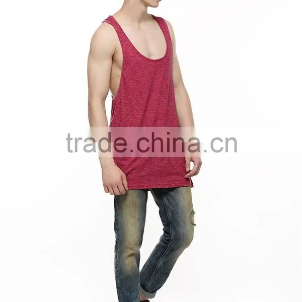 Mens Longline Ditsy Print Mesh Tank Top Wholesale photo-4